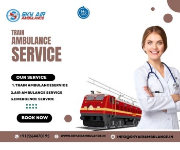 Sky Train Ambulance in Guwahati provides licensed and skilled medical personnel on-call