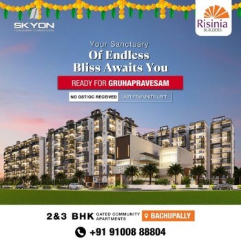 2 and 3BHK Flats for Sale in Bachupally | Risinia Builders