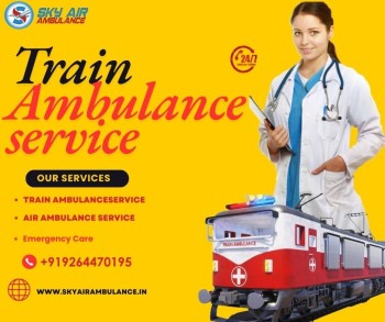 Sky Train Ambulance Service in Kolkata is available for bookings with a beneficial package