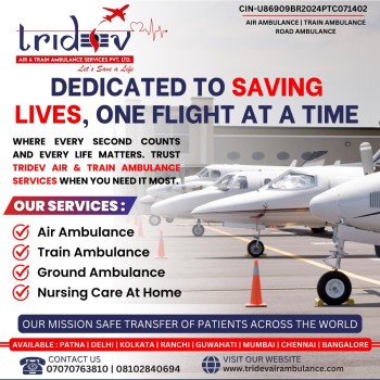 Medical Transfer by Tridev Air Ambulance Service in Delhi