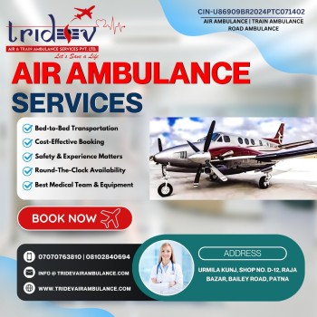 The Commercial Stretcher is Ready in Tridev Air Ambulance Services in Kolkata