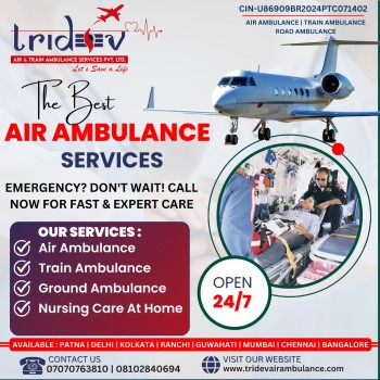 Book Only Tridev Air Ambulance Services in Ranchi