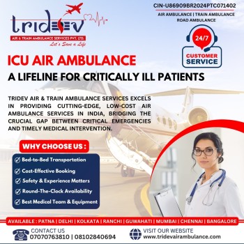 The Features of Tridev Air Ambulance Patna Is Very High