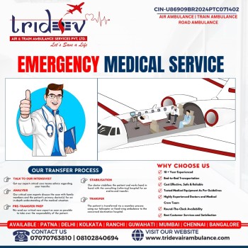 Get Help from Tridev Air Ambulance Services in Patna for Urgent Move