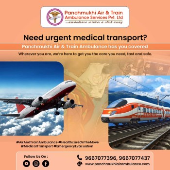 For Comfortable Patient Transfer Get Panchmukhi Air Ambulance Services in Kolkata