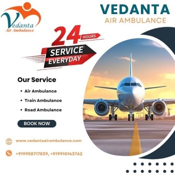 Book Vedanta Air Ambulance Service in Bhubaneswar with Advanced ICU Facility