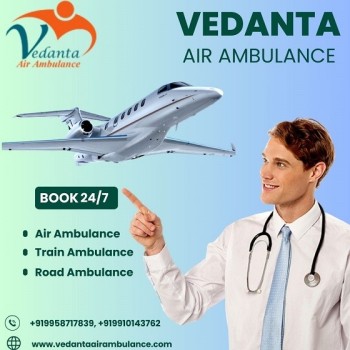 Book Superlative Vedanta Air Ambulance Service in Jamshedpur with Full ICU Facility