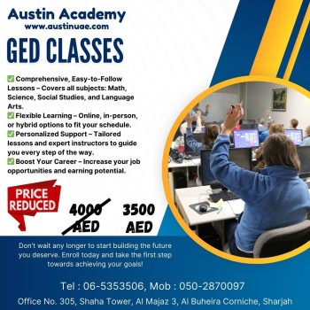 GED training in Sharjah with Best offer Call 0502870097