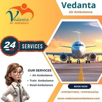 Hire Top-level Medical Support Air Ambulance Service in Bhopal by Vedanta