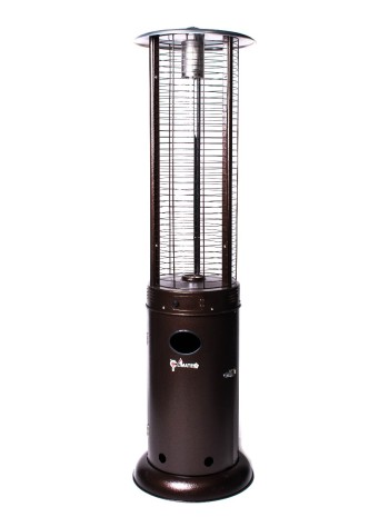 Round Propane Patio Heater - Tempered Glass Quartz Tube - Built-in Tip/Tilt Auto Shut Off 