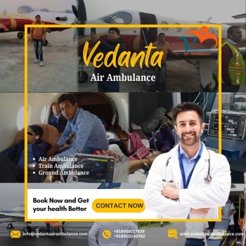 Get Life saver Air Ambulance service in Bikaner with ICU Accomodation by vedanta