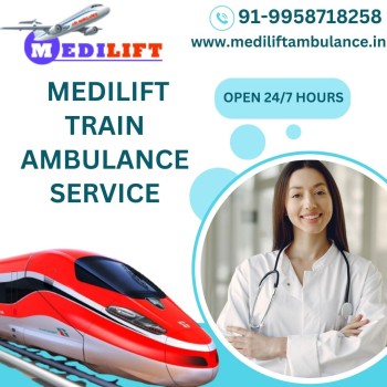 The Medilift Train Ambulance Service in Ranchi provides emergency support 24/7