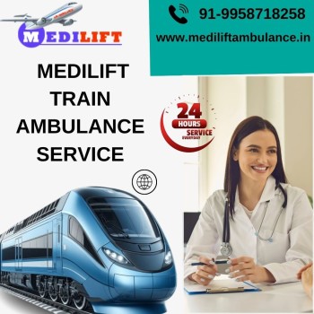 Medilift Train Ambulance Service in Guwahati gives the finest ventilator treatment