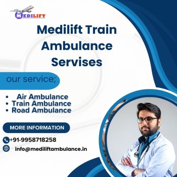 Medilift Train Ambulances in Kolkata are fitted with Latest Medical Equipment