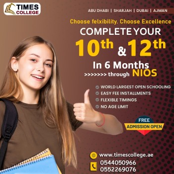 NIOS Admissions at Times College in Dubai