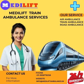 Book the Safest Medilift Train Ambulance Service in Darbhanga at the Lowest Fee