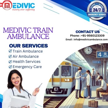 Medivic Train Ambulance Service in Patna offers affordable and efficient, patient care