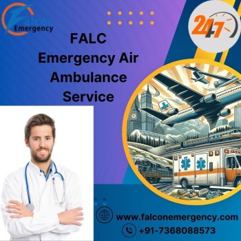 FALC Emergency Air Ambulance Comes with Aired Medical Staff inside Air in Allahabad