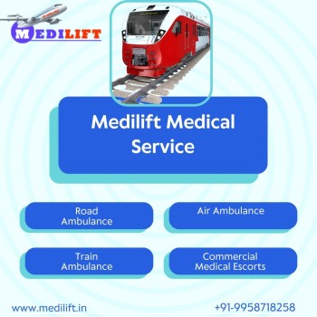 Medilift Train Ambulance Services in Patna is the top emergency medical transport provider