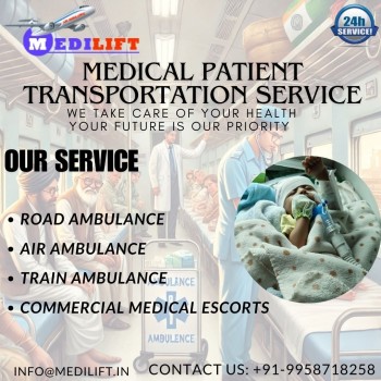 Medilift Train Ambulance in Patna Provides Medical Transfer without Delay