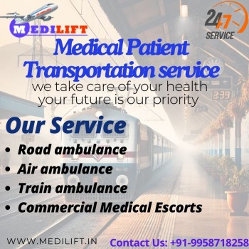 Make an immediate reservation for Medilift Train Ambulance Services in Kolkata