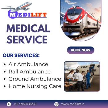    Transfer Patient Effortlessly with Medilift Train Ambulance in Ranchi