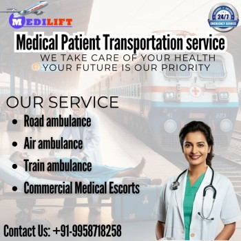 Choose Medilift Train Ambulance with Top-Class Healthcare Facilities in Patna