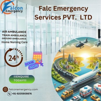 Falc Air Ambulance in Varanasi Equipped with High-tech Medical Devices