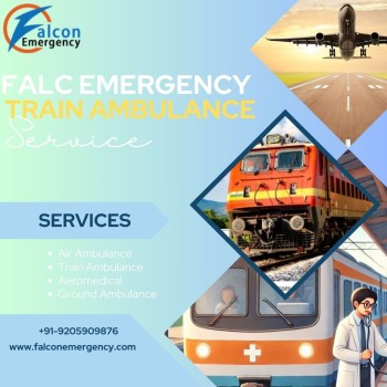 Falc Emergency Train Ambulance in Ranchi provides Medical Transfer with full Safety