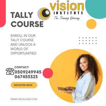 Tally Course at Vision Institute. Call 0509249945