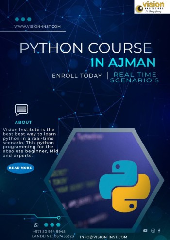 Python Programming Classes at Vision Institute. Call 0509249945