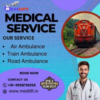 Relocate safely via Medilift Train Ambulance Service in Patna