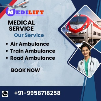 Use Medilift Train Ambulance Service in Patna with effective service packages