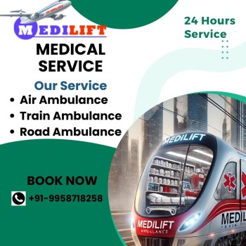 Medilift Train Ambulance Service in Ranchi can transfer every patient