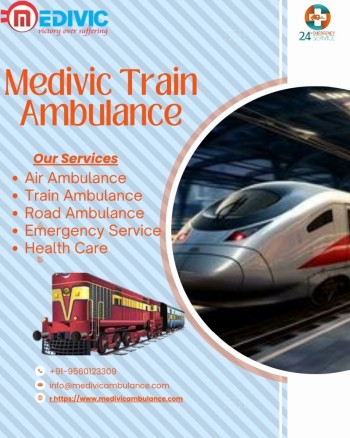 Medivic Train Ambulance Services in Patna for stress-free patient transfer