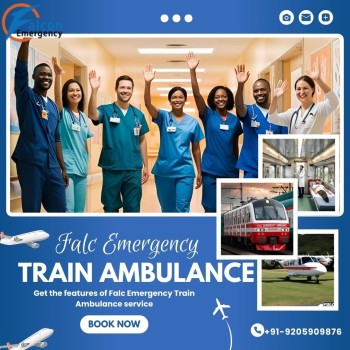 Use Safest Falc Emergency train ambulance service in Varanasi for Hassle-free transfer of the patien