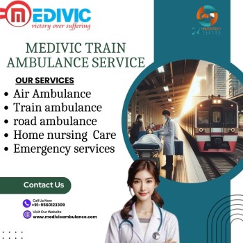 Medivic Train ambulance services in Guwahati provides a safe environment for the transfers