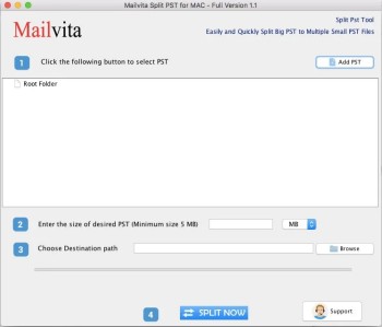 Divides PST Files By Folders, Years, and Size with Mailvita Tool