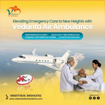 Hire Advance Facility Air Ambulance Service in Bhubaneswar by Vedanta