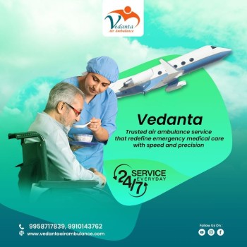 Choose Fast Air Ambulance by Vedanta in Bangalore with Medical Services