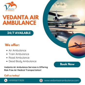 Choose Air Ambulance from Kolkata with Splendid Medical Equipment by Vedanta