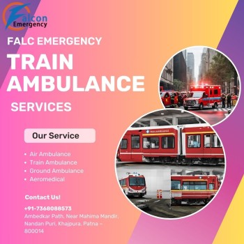 Book Falc Emergency Train Ambulance Services  in Delhi for Safe Patient Transfer