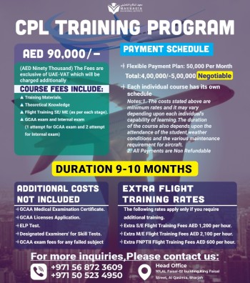 📞 +971 56 872 3609 | Become a Commercial Pilot – CPL Training in Sharjah!