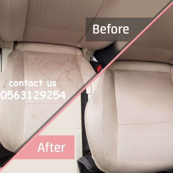 Car Seats With Whole Interior Deep Shampoo Cleaning Dubai 0563129254