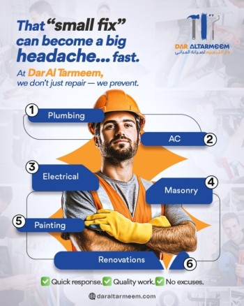 Dar Al Tarmeem Reliable Plumbing Services in Dubai and Sharjah