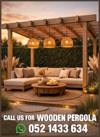 Wooden Pergola Design in Dubai, Sharjah, Abu Dhabi