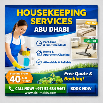 Housekeeping Services Abu Dhabi | Professional Maid & Cleaning Experts