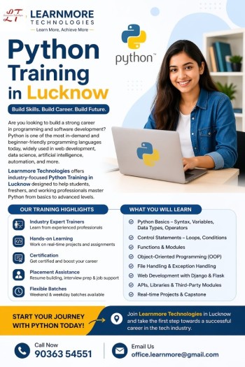 Python Training in Lucknow – Learnmore Technologies