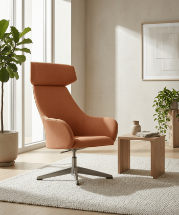 Arc Armchair, High back, Flat Swivel