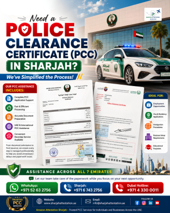 Professional PCC Attestation & Embassy Legalization Services in Sharjah!